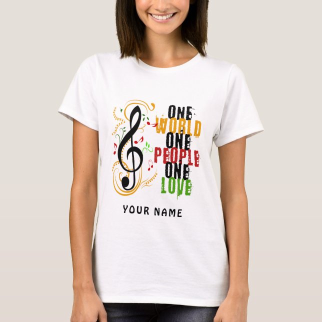 04 Reggae Music Clef T-Shirt (Front)