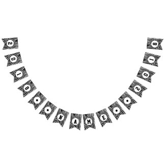 04of12 Zebra Themed Party Bunting Bunting Flags