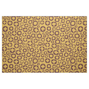 050215 - Dark Brown on Amber Fabric