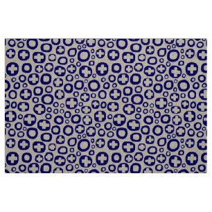 050215 - Deep Navy Blue on White Fabric
