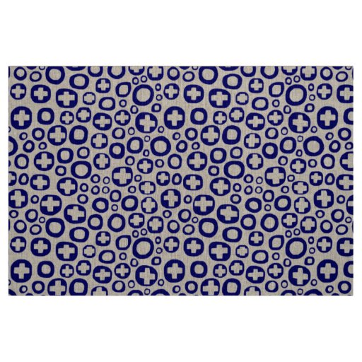 050215 - Deep Navy Blue on White Fabric