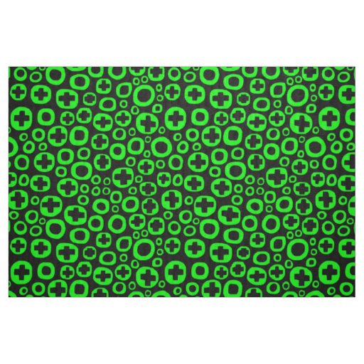 050215 - Green on Black Fabric