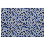 050215 - Navy Blue on White Fabric
