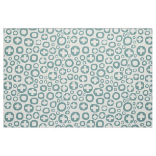 050215 - Ocean Green on White Fabric
