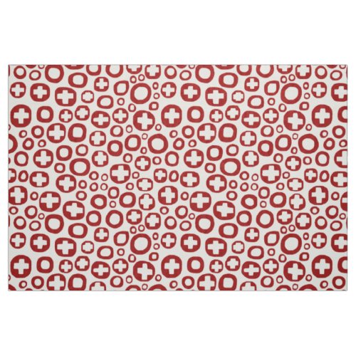050215 _ Ruby Red on White Fabric