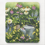0530 Cone Flowers &amp; Watering Can Mouse Pad at Zazzle
