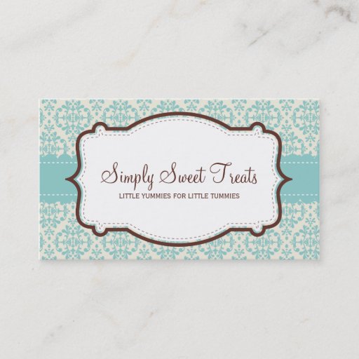 Customizable 055-Amy :: business card -  funky damask v1