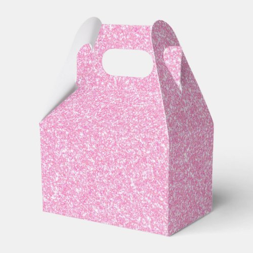 05 Baby Pink Glitter Print Sparkles Gable Favor Boxes