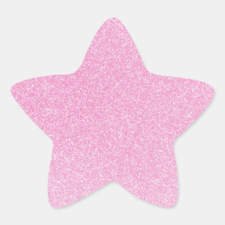 05 Baby Pink Glitter Print Sparkles Star Star Sticker