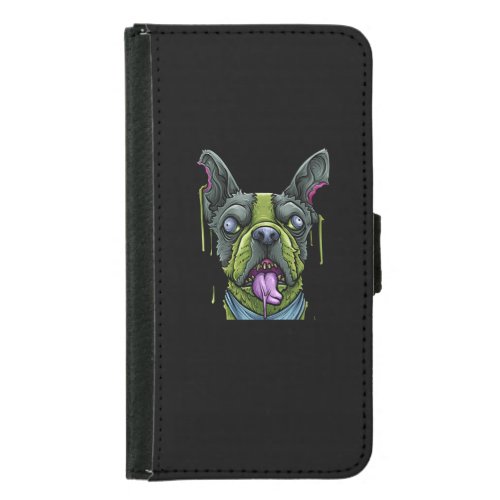 05Halloween Dog French Bulldog Zombie Apocalypse Samsung Galaxy S5 Wallet Case