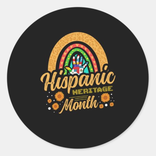 05National Hispanic heritage Month all countries Classic Round Sticker