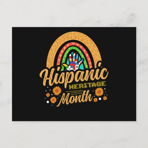 05National Hispanic heritage Month all countries Invitation Postcard
