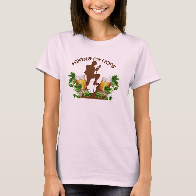 (05) The Hiking for Hops Womans Basic Tee (Front)