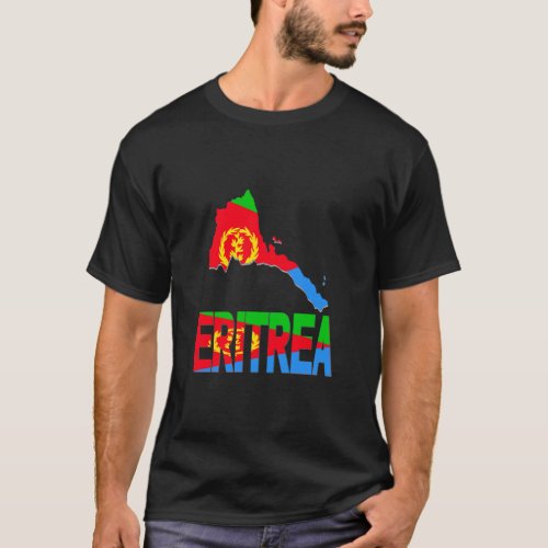 06256 Eritrea Map Eritrea Flag Africa T_Shirt