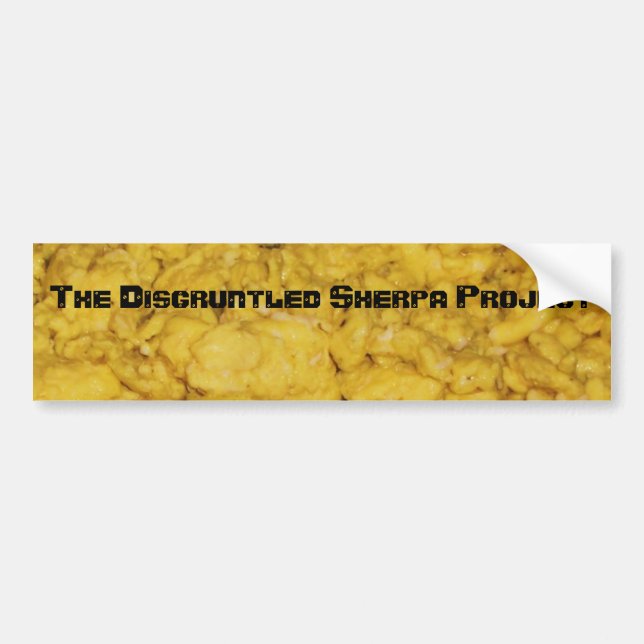 065, The Disgruntled Sherpa Project Bumper Sticker (Front)