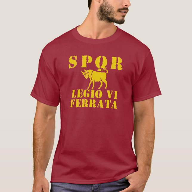 06 Julius Caesar's 6th Ironclad Legion - Rome Bull T-Shirt (Front)