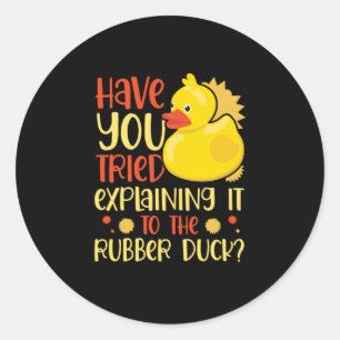 06.Rubber duck for a Duck Lovers Classic Round Sticker