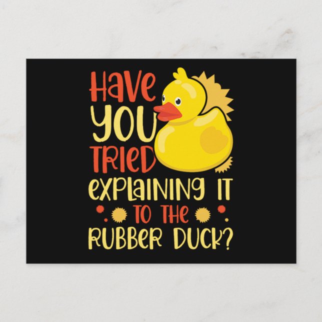 06.Rubber duck for a Duck Lovers Invitation Postcard (Front)