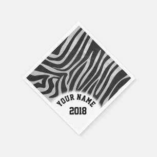 06of12 Black and white Zebra Themed Napkins