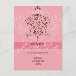 071 Skye :: SAVE THE DATE POSTCARD :: chandelier