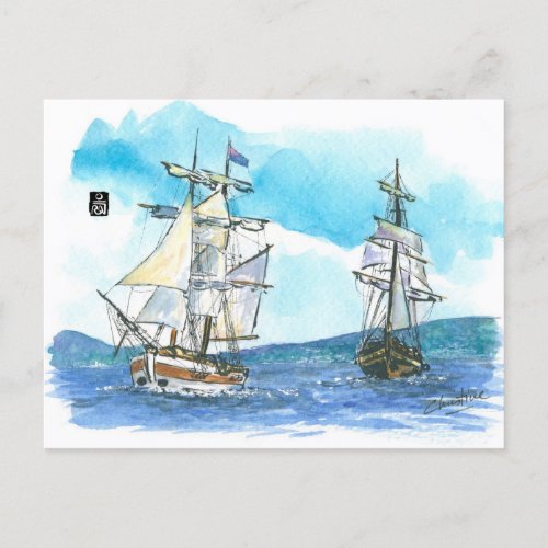 073 Lady Nelson  WindwardBound Sailboats Postcard