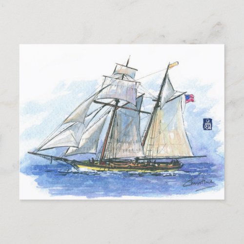 076 Clipper Ship Postcard