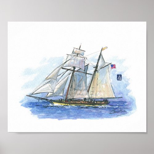 076 _ US Clipper Tall Ship Poster