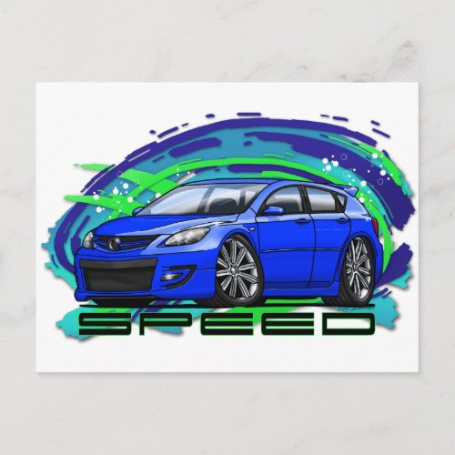 07_09 Speed3_Blue Postcard