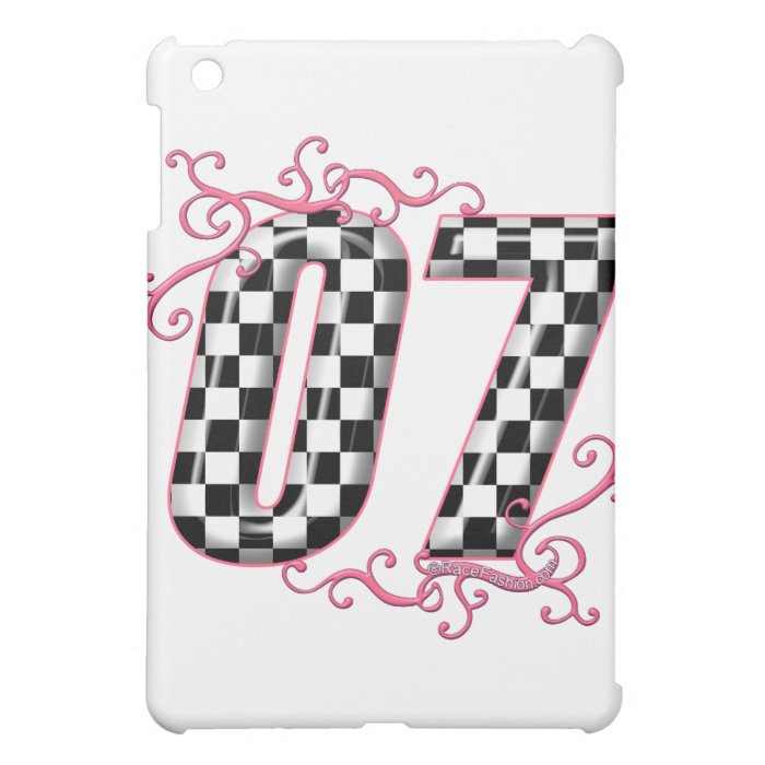 07 auto racing number pink cover for the iPad mini