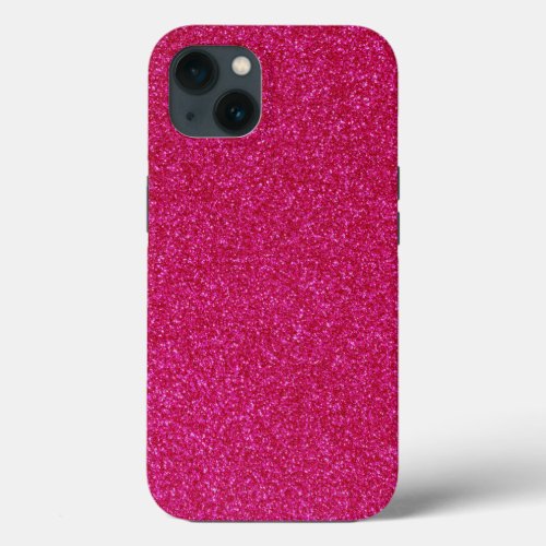 07 Hot Pink Glitter Print Sparkles iPhone 13 Case