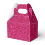 07 Hot Pink Glitter Print Sparkles Gable Favor Boxes