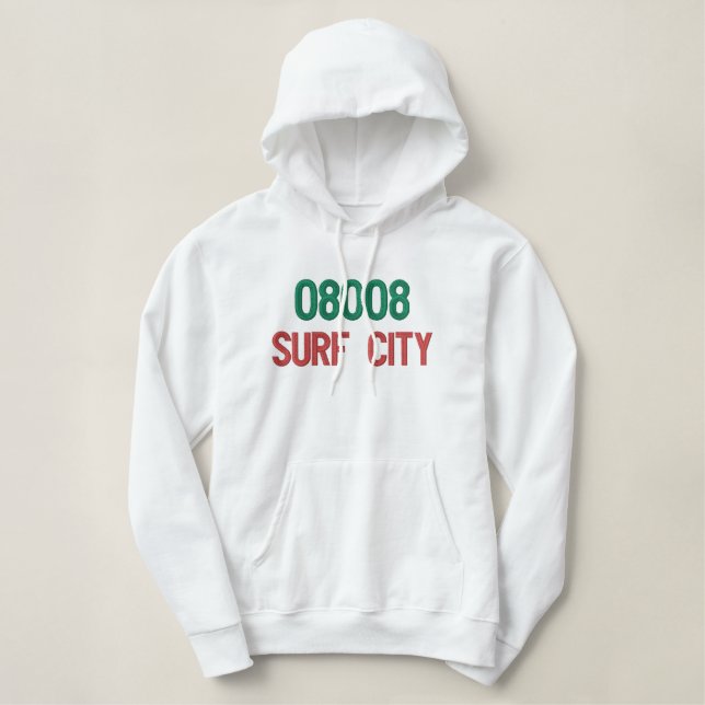 08008 HOODIE by LBI SURF CITY NJ 08008 (Design Front)
