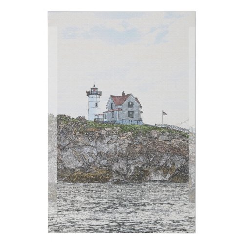 08_17_21 02 The Cape Neddick Lighthouse Maine Faux Canvas Print