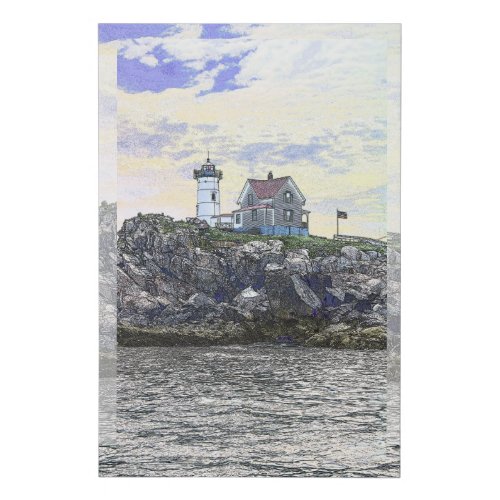 08_17_21 03 The Cape Neddick Lighthouse Maine Faux Canvas Print