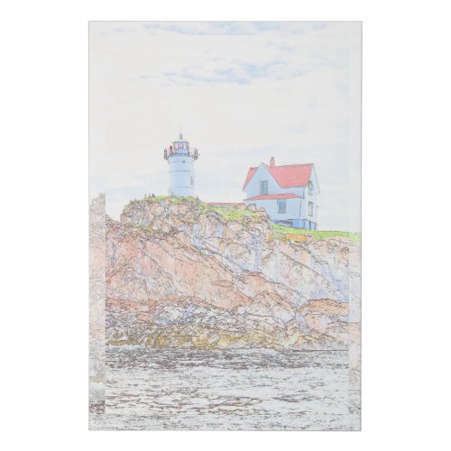 08_17_21 04 The Cape Neddick Lighthouse Maine Faux Canvas Print