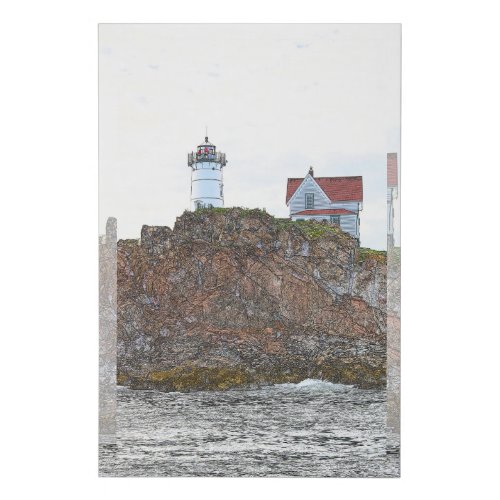08_17_21 06 The Cape Neddick Lighthouse Maine Faux Canvas Print