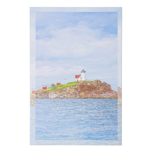 08_17_21 09 The Cape Neddick Lighthouse Maine Faux Canvas Print