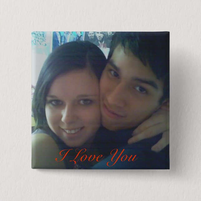 08, I Love You Pinback Button (Front)