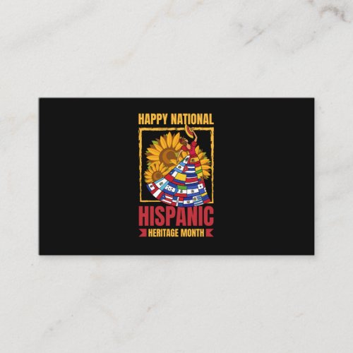 08National Hispanic heritage Month all countries Business Card