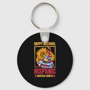 08.National Hispanic heritage Month all countries. Keychain