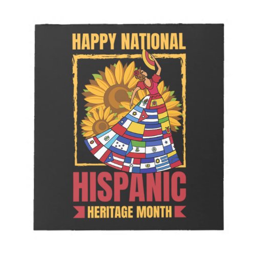 08National Hispanic heritage Month all countries Notepad