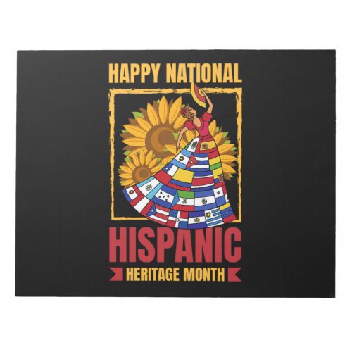 08National Hispanic heritage Month all countries Notepad