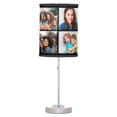08_photo Personalized Photo Table Lamp Black