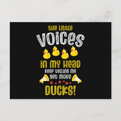 08Rubber duck for a Duck Lovers Announcement Postcard
