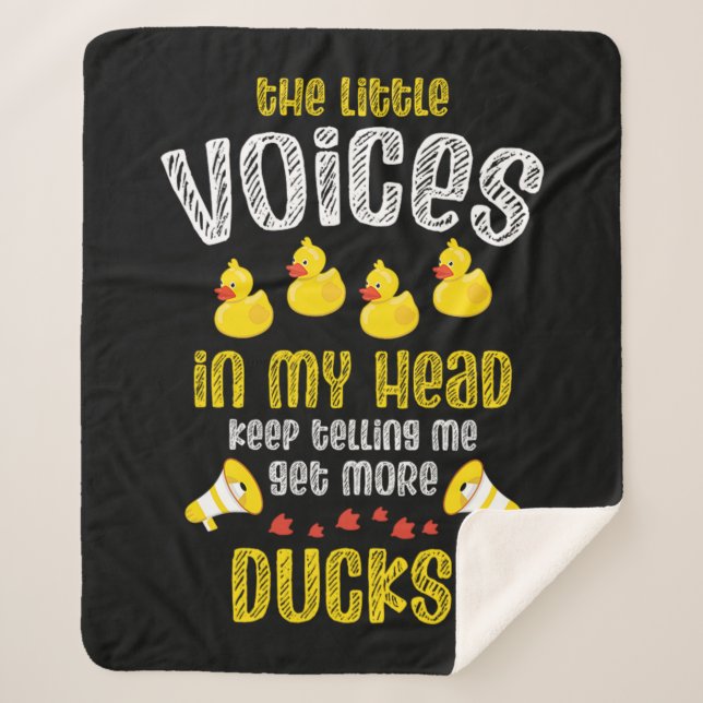 08.Rubber duck for a Duck Lovers Sherpa Blanket (Front)