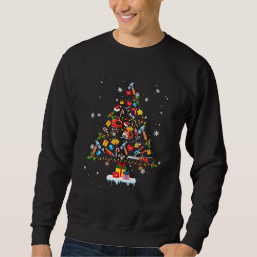 08ee Carpenter Christmas Tree Merry Xmas Carpenter Sweatshirt