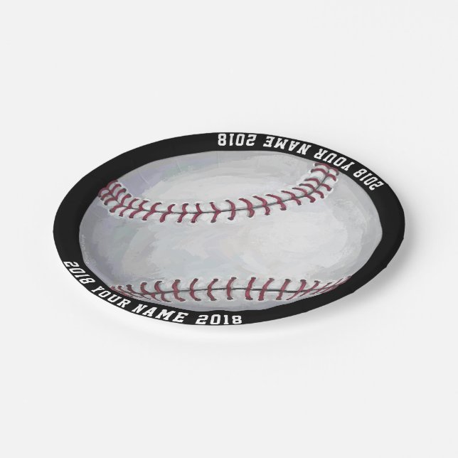 08of12 Baseball Custom Party Plate (Angled)
