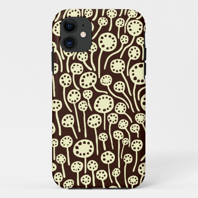 090512 Cream on Dark Brown Case-Mate iPhone Case (Back)