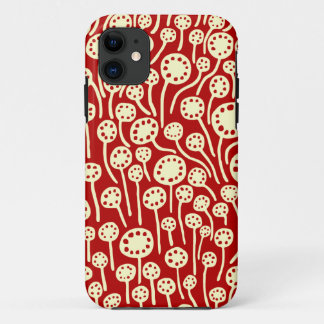 090512 Cream on Ruby Red iPhone 11 Case
