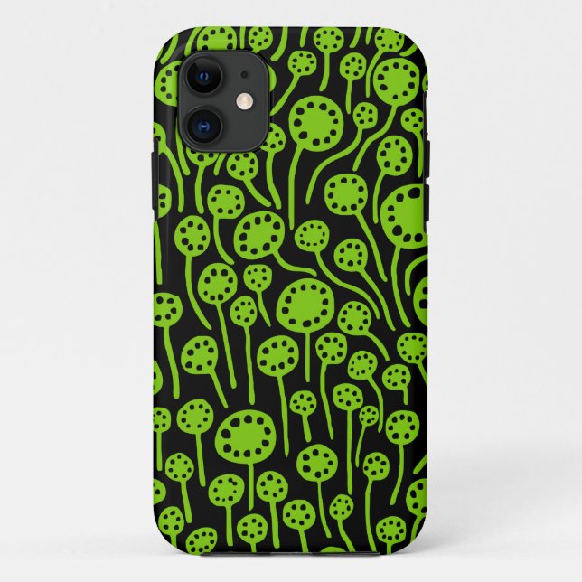 090512 Martian Green on Black Case-Mate iPhone Case (Back)